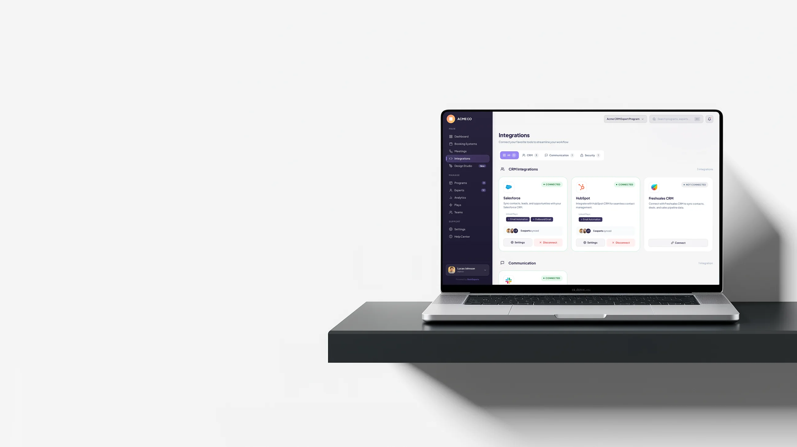 Setup — connect your CRM and configure the booking system